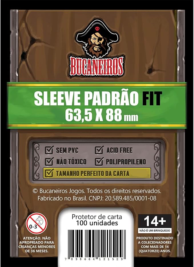 Sleeve Padrão Fit Bucaneiros — 100 unidades